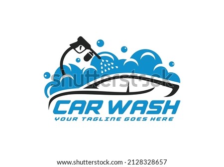 Car wash logo design vector illustration