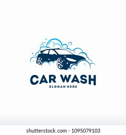 Car Wash Logo Designs Concept Vector, Automotive Cleaning Logo Template