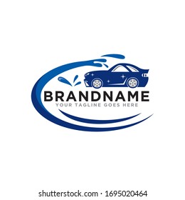 Vector de icono del logotipo de lavado de coches. Ilustración moderna del logotipo de lavado de coches. Diseño sencillo con el logo de moda.
