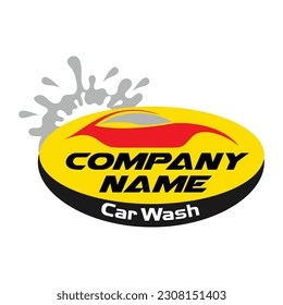 Car Wash Logo. Modern Car Design. Customizable. 