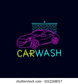 Car wash logo on a dark background
