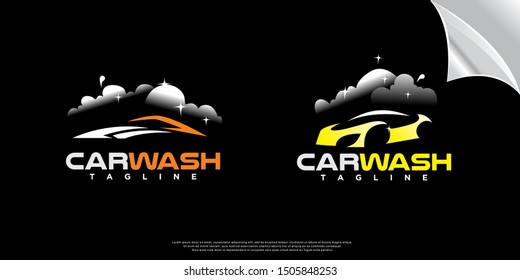 car wash logo set. modern design. vector icon illustration