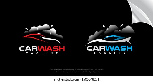 car wash logo set. modern design. vector icon illustration