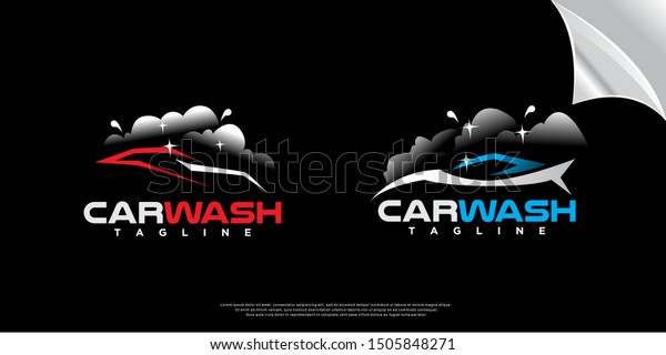 car wash logo set. modern design. vector\
icon illustration