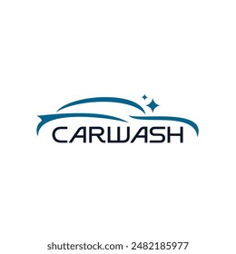 Car wash logo with simple and abstract design for brand identity