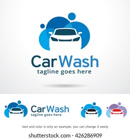 Car Wash Logo Template Design Vector 