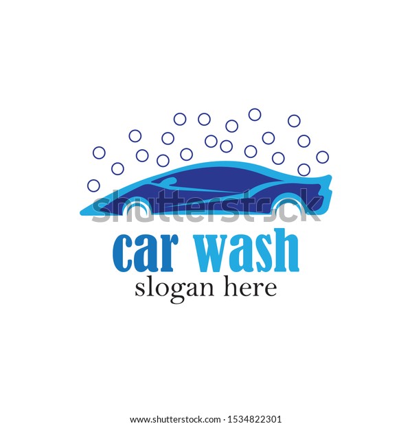 Car wash logo\
template. Car icon with\
Foam\
