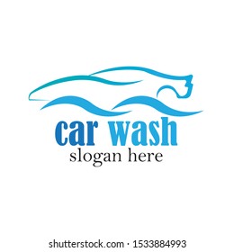
Car wash logo template vector illustration
