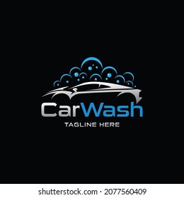Car wash logo template, vector illustration