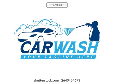 Car wash logo vector design template illustration