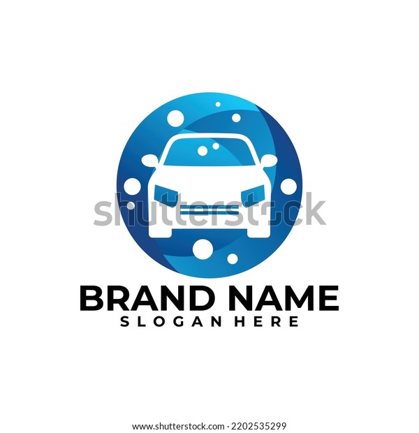 car wash logo vector\
design template
