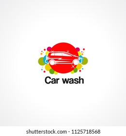 car wash logo vector, icon, element, and template