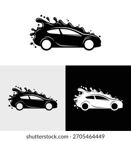 carro lavar logotipo ícone vetor ilustração