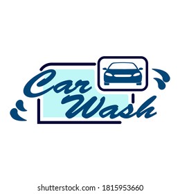 Car wash logo vector inspiration. Clean clean car illustration