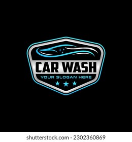 Car wash logo vector inspiration template