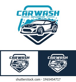 símbolo vectorial del logotipo de lavado de coches