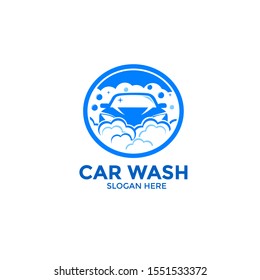 Car Wash logo vector template isolated on white background