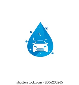 Plantilla vectorial del logotipo de lavado de coches, conceptos de diseño del logotipo de coches creativos