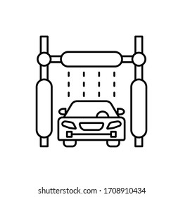 Car wash machine, car icon. Simple line, outline vector elements of garage icons for ui and ux, website or mobile application