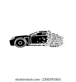 Car wash machine logo. bubble machine isolated on white background vector image