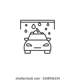 car wash - minimal line web icon. simple vector illustration. concept for infographic, website or app.