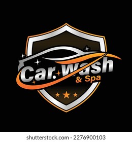 Car wash and Mobile Spa logo design template