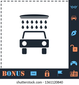 Car wash. Perfect icon with bonus simple icons