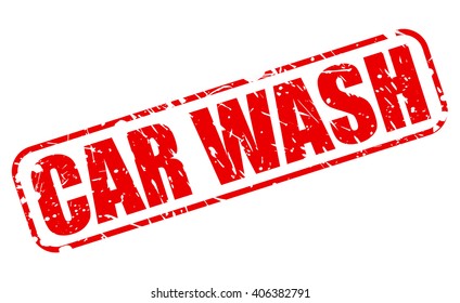 CAR WASH red stamp text on white