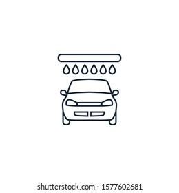 Car wash service creative icon. line illustration. From Services icons collection. Isolated Car wash service sign on white background