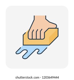 Car wash and service icon, editable stroke.