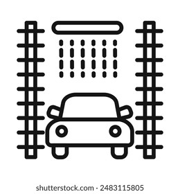 Car wash service icon mark in filled style