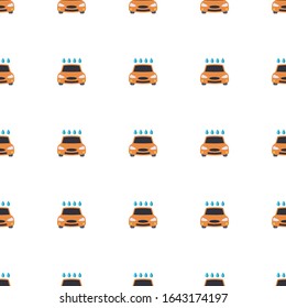 Car wash service icon pattern seamless isolated on white background. Editable flat Car wash service icon. Car wash service icon pattern for web and mobile.