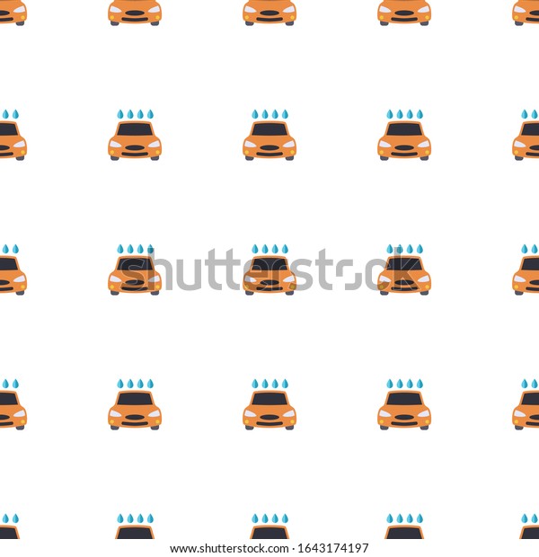 Car wash service icon pattern\
seamless isolated on white background. Editable flat Car wash\
service icon. Car wash service icon pattern for web and\
mobile.