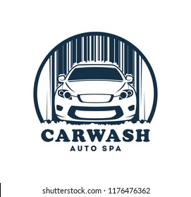 Car wash service icon with replaceable text