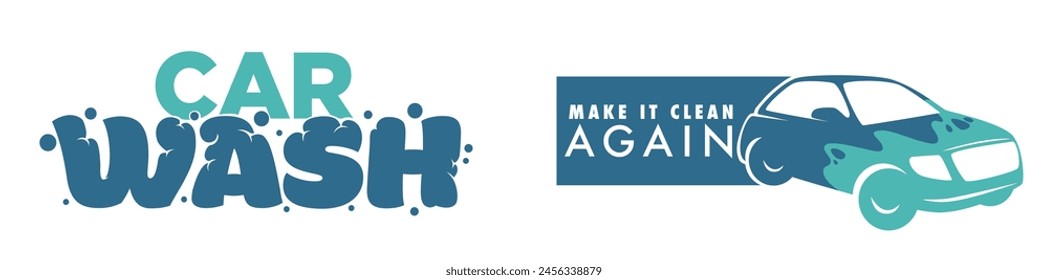 Car Wash Service Logo Set