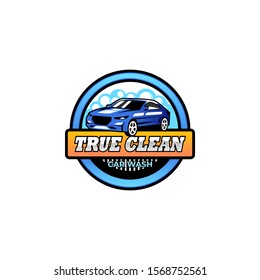 Car Wash Service Logo. Car Spa Logo Design Vector Template