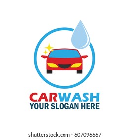 car wash service logo with text space for your slogan, vector illustration