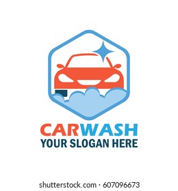 car wash service logo with text space for your slogan, vector illustration