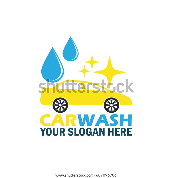 car wash service logo with text space for\
your slogan, vector\
illustration