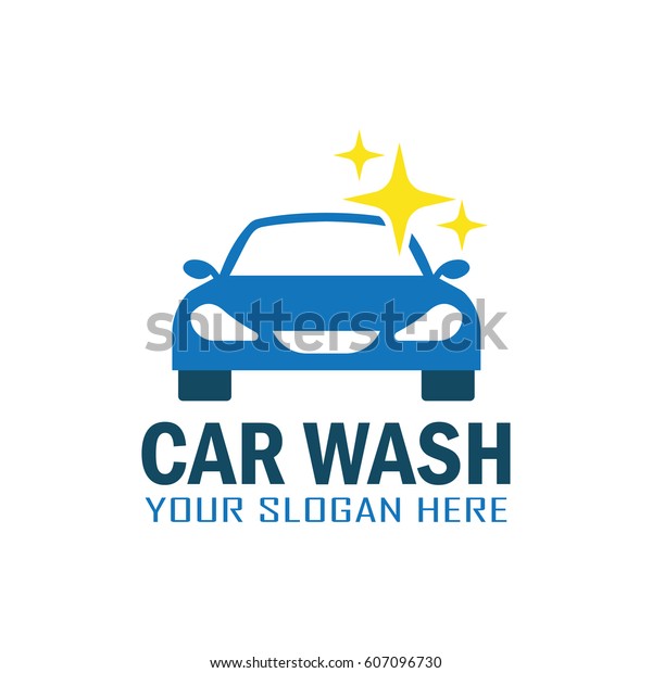 car wash service logo with text space for\
your slogan, vector\
illustration
