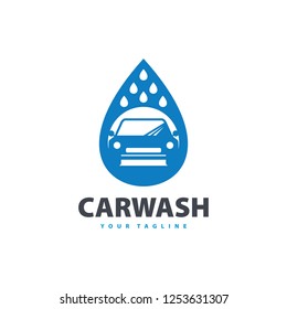 car wash service logo vector. Professional Car Wash Company or Business Logo. Logo car wash on light background.