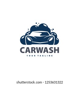 car wash service logo vector. Professional Car Wash Company or Business Logo. Logo car wash on light background.