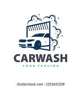 car wash service logo vector. Professional Car Wash Company or Business Logo. Logo car wash on light background.