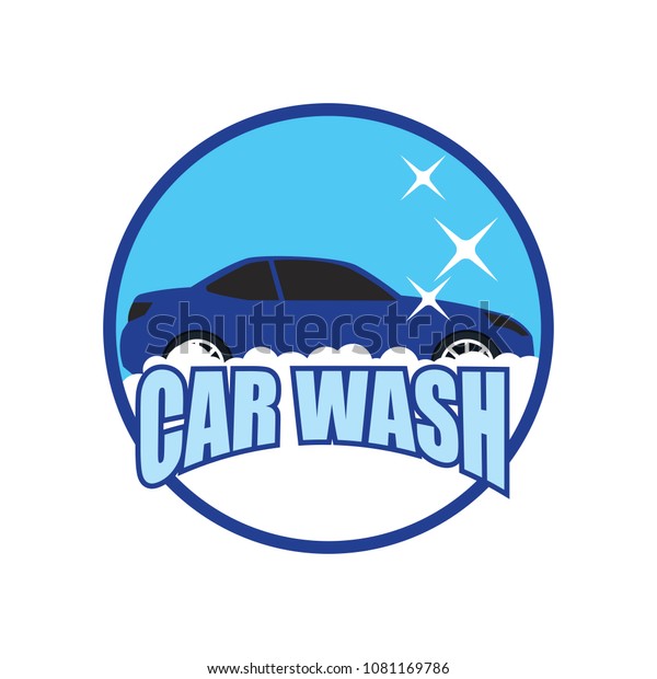 car wash service\
logo, vector illustration