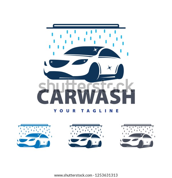 car wash service
logo vector. Professional Car Wash Company or Business Logo. Logo
car wash on light
background.