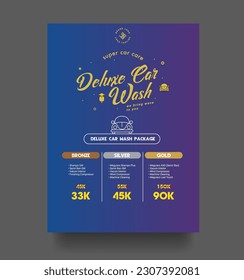 Car Wash Service Post Template Flat Design Illustration Editable of   Advertising Banner Background Suitable for Social media or Web Internet Ads