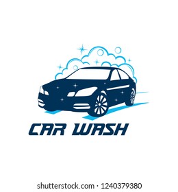 car wash service vector logo design template inspiration or illustration