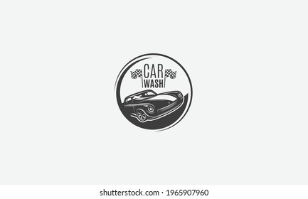 Car wash service vector logo