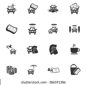 car wash service web icons for user interface design