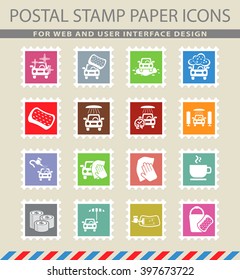 car wash service web icons for user interface design